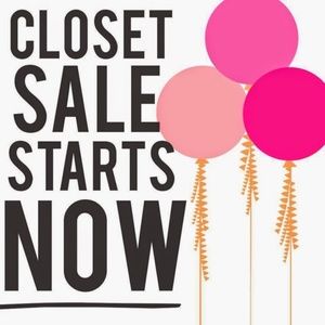 Everything in my closet must go!